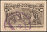 10c black brown Columbus Presenting Natives single