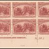 $2 brown red Columbus in Chains imprint block of six