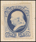 1c dark ultramarine Franklin single
