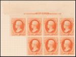 2c vermilion Jackson imprint block