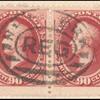 90c carmine Perry pair