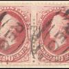 90c carmine Perry pair