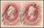 90c carmine Perry pair