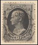 30c full black Hamilton single