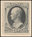 30c full black Hamilton single