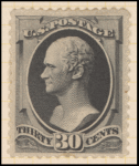 30c full black Hamilton single