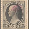 30c full black Hamilton single
