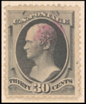 30c full black Hamilton single