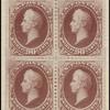 90c carmine Perry block of four