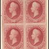 90c carmine Perry block of four