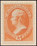 15c red orange Webster single