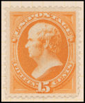 15c red orange Webster single