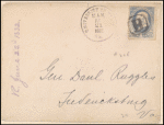 1c gray blue Franklin single on cover