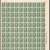 1c green Washington sheet of one hundred