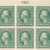 1c green Washington block of six