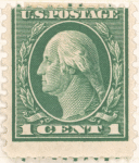 1c green Washington single