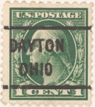 1c green Washington single