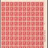 2c rose red Washington sheet of one hundred
