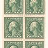 1c Washington booklet pane of six