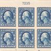 5c blue Washington block of six