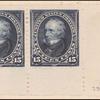15c dark blue Clay horizontal pair