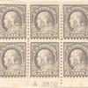 15c gray Franklin block of six