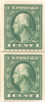 1c green Washington pair