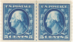 5c blue Washington pair
