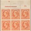 50c orange Jefferson block of six