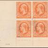 50c orange Jefferson block of four