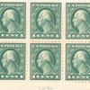 1c green Washington block of six