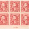 2c carmine Washington block of six