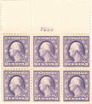 3c violet Washington block of six