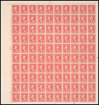 2c carmine Washington block of one hundred