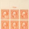 6c red orange Washington block of six