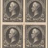 $1 black Perry block of four