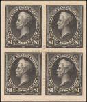 $1 black Perry block of four