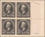 $1 black Perry block of four