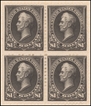 $1 black Perry block of four