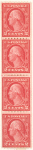 2c carmine Washington strip of four