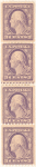 3c violet Washington strip of four