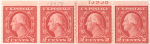 2c carmine Washington strip of four