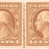 4c orange brown Washington pair