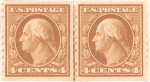 4c orange brown Washington pair