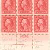 2c deep rose Washington block of six