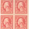 2c rose Washington block of four