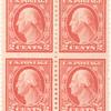 2c rose Washington block of four
