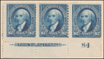 $2 bright blue Madison strip of three