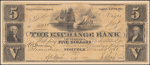 $5 black Washington and Marshall bank note
