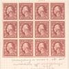 2c rose Washington block of twelve